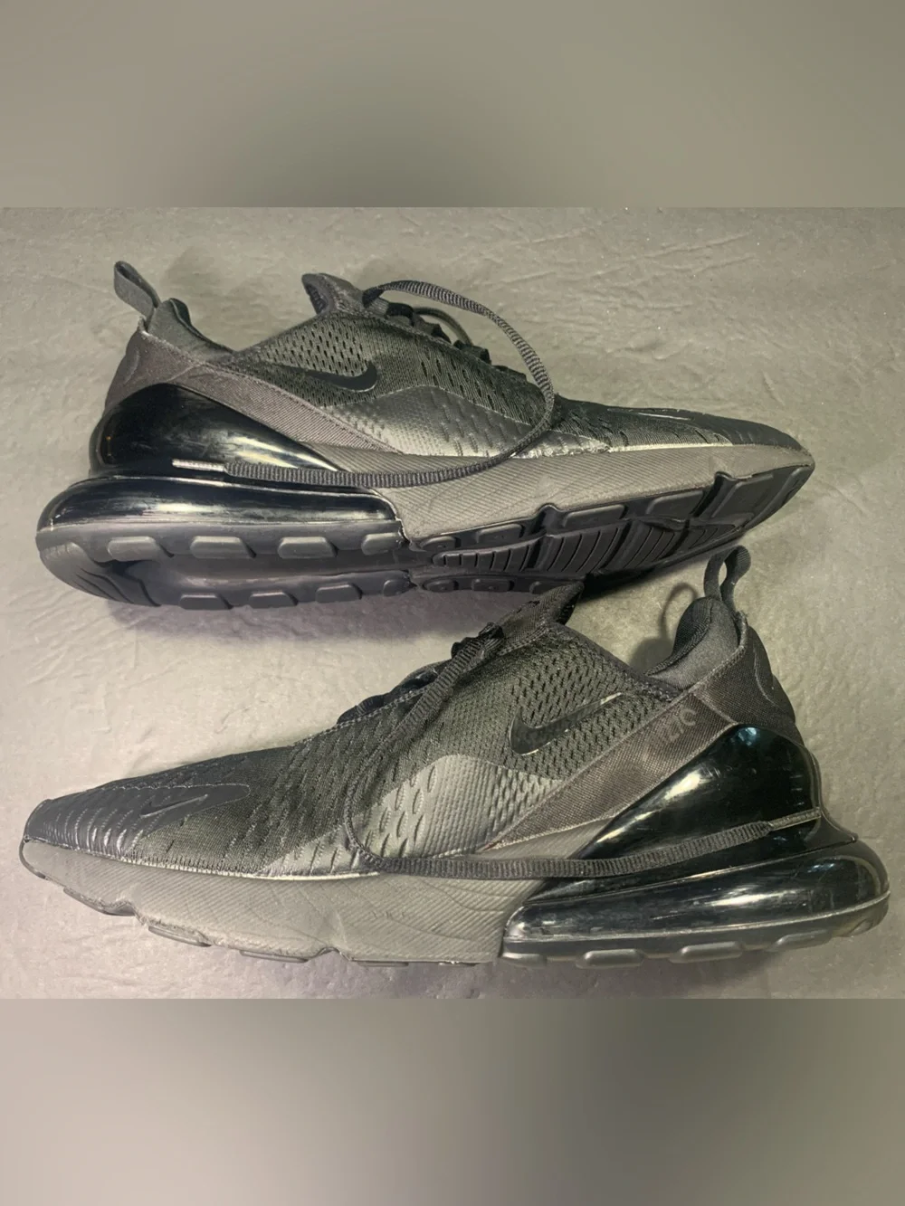Nike Air Max 270 Men’s Black Running Walking Sneakers Shoe Size- 14